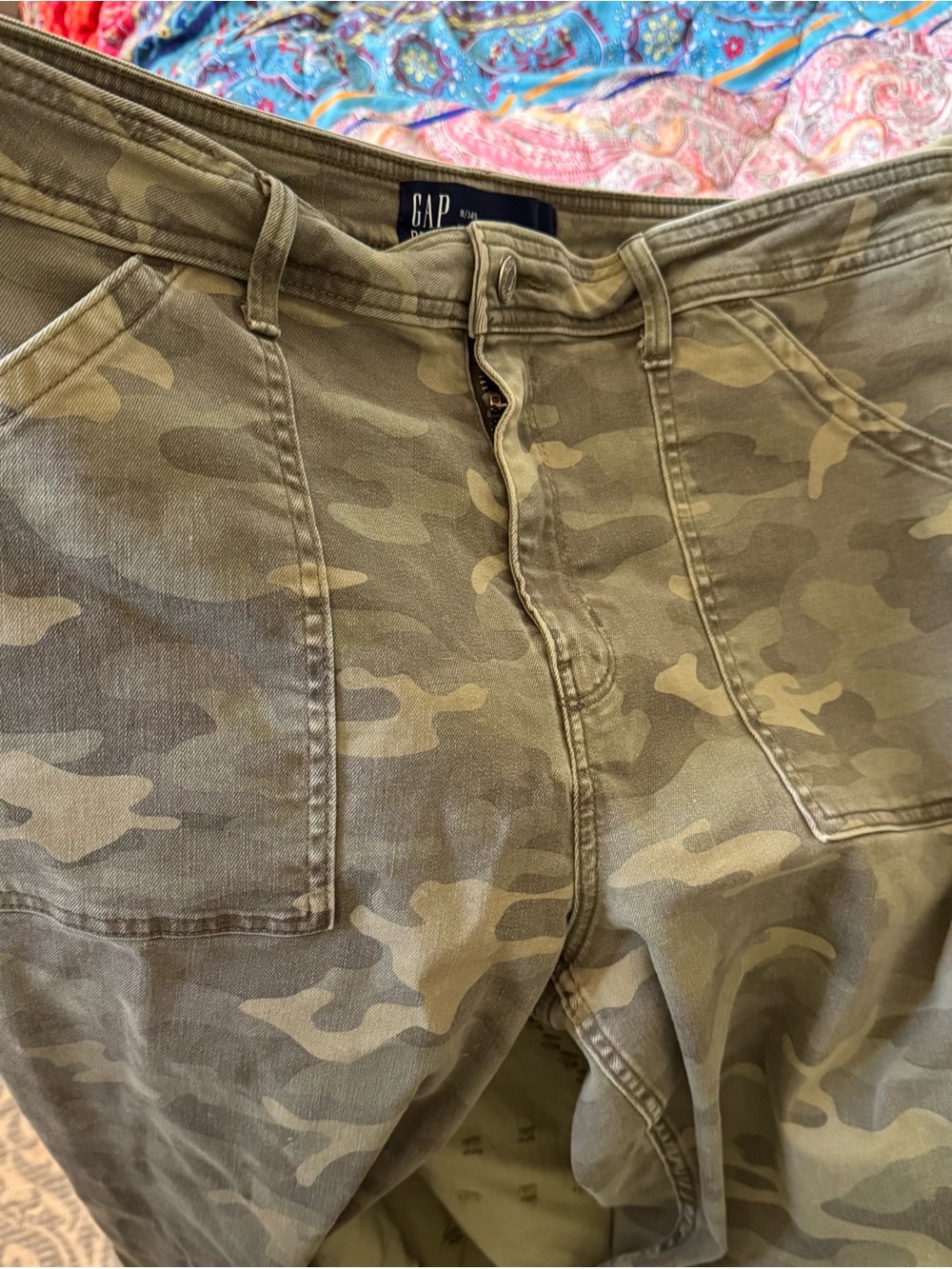 GAP Olive Camo Utility Pants
